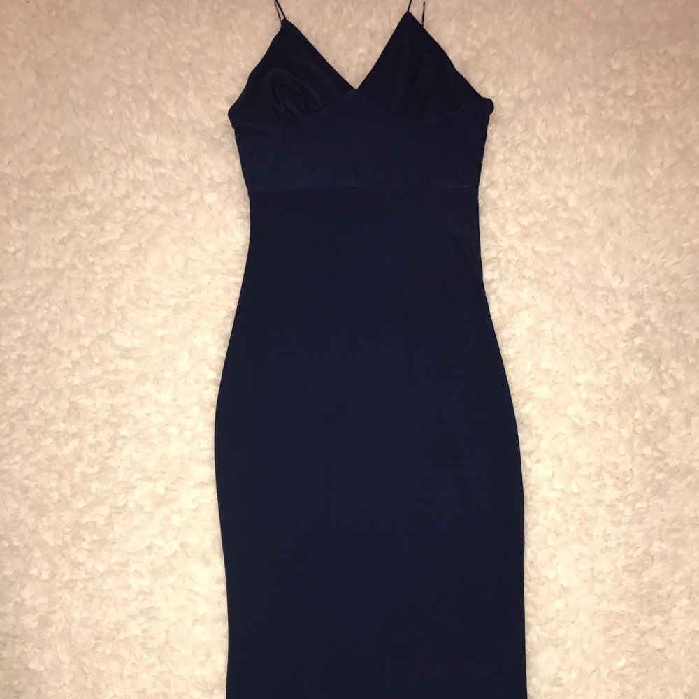Asos Navy Blue Midi Dress